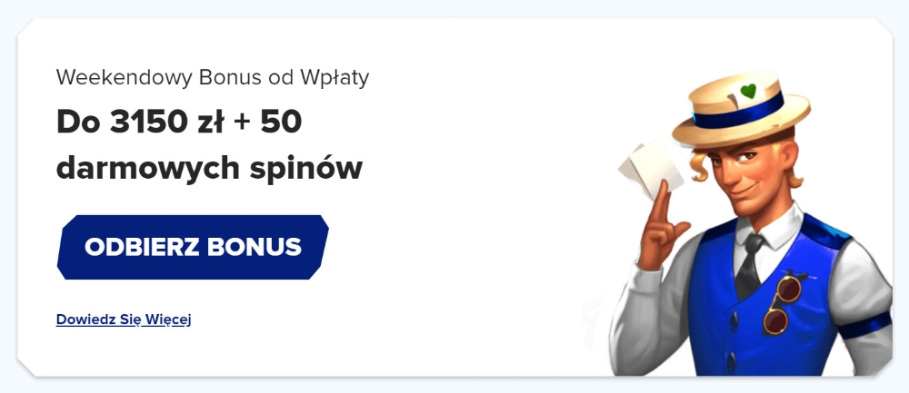 Weekendowy Bonus od Wpłaty w kasynie sportsza